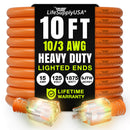 Outdoor/Indoor Extension Cord Heavy Duty 3 Prong SJTW, Waterproof, Flexible Cold-Resistant Long Power Cord by LifeSupplyUSA