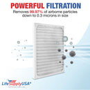 LifeSupplyUSA True HEPA Filter Replacement Compatible with Hunter 30930 HEPATech System s 30020, 30393, 30200, 30201, 30205, 30250, 30253, 30255 Air Purifier (5-Pack)