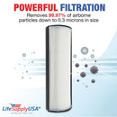 LifeSupplyUSA True HEPA Filter Replacement Compatible with Therapure Envion TPP440, TPP540, TPP640 Air Purifier