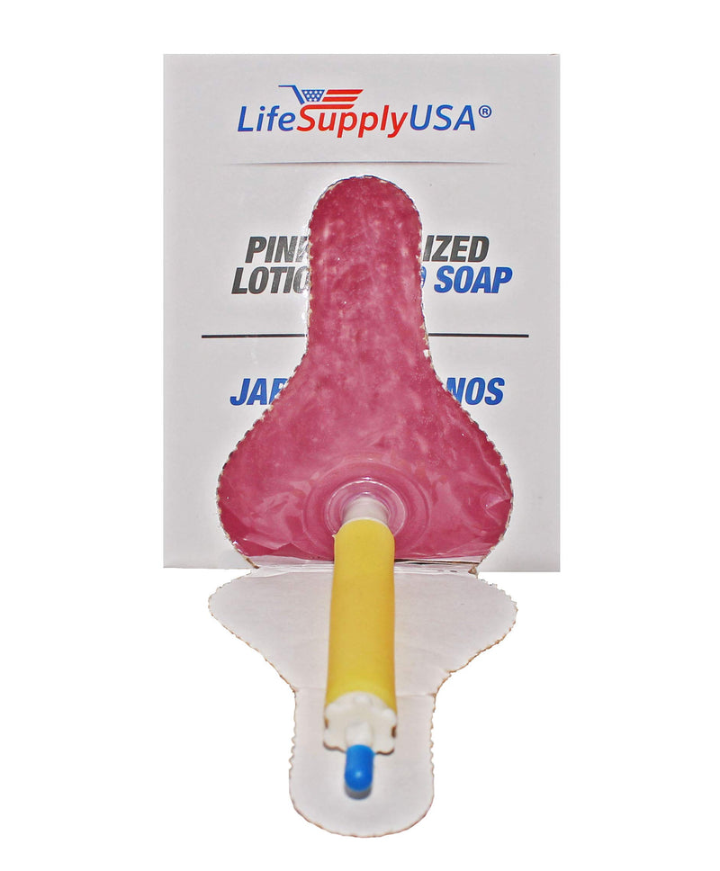 LifeSupplyUSA Case of 300 Pink Pearlized Liquid Lotion Hand Wash Soap 800-ml Dispenser - Refill Pouch Bags