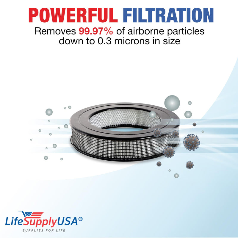 LifeSupplyUSA True HEPA Filter Replacement Compatible with Honeywell Universal 14" HRF-F1, Filter F Air Purifier (5-Pack)