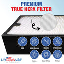 LifeSupplyUSA Complete Replacement Filter Set (1 True HEPA Air Cleaner Replacement Filter + 1 Carbon Pre-Filter) Compatible with Blueair Sense Sense+ Air Purifiers