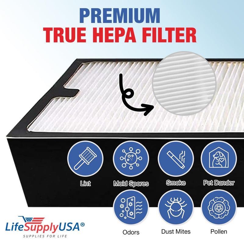 LifeSupplyUSA Complete Replacement Filter Set (1 True HEPA Air Cleaner Replacement Filter + 1 Carbon Pre-Filter) Compatible with Blueair Sense Sense+ Air Purifiers (5-Pack)
