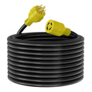 100ft Generator Extension Cord 30 AMP 4-Prong (L14-30P / L14-30R) - 10AWG4 125/250V STW - Hook and Loop Strap UL Approved by LifeSupplyUSA