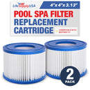 LifeSupplyUSA Pool Filter Replacement for Bestway Type VI Cartridge Compatible with SaluSpa Inflatable Hot Tub and Spa (2-Pack)