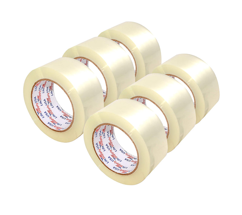 LifeSupplyUSA 36 Rolls Heavy Duty Packing Tape 2" x 60 Yards 3.8 mil - Transparent - Bubble Free, Adhesive, for Shipping/Moving/Storage/Box Carton Packaging Seal