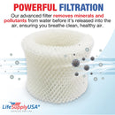 LifeSupplyUSA Humidifier Filter Replacement Wick Filter C Compatible with Honeywell Duracraft HC-888 Series HCM-890 HCM-890C HCM-890B
