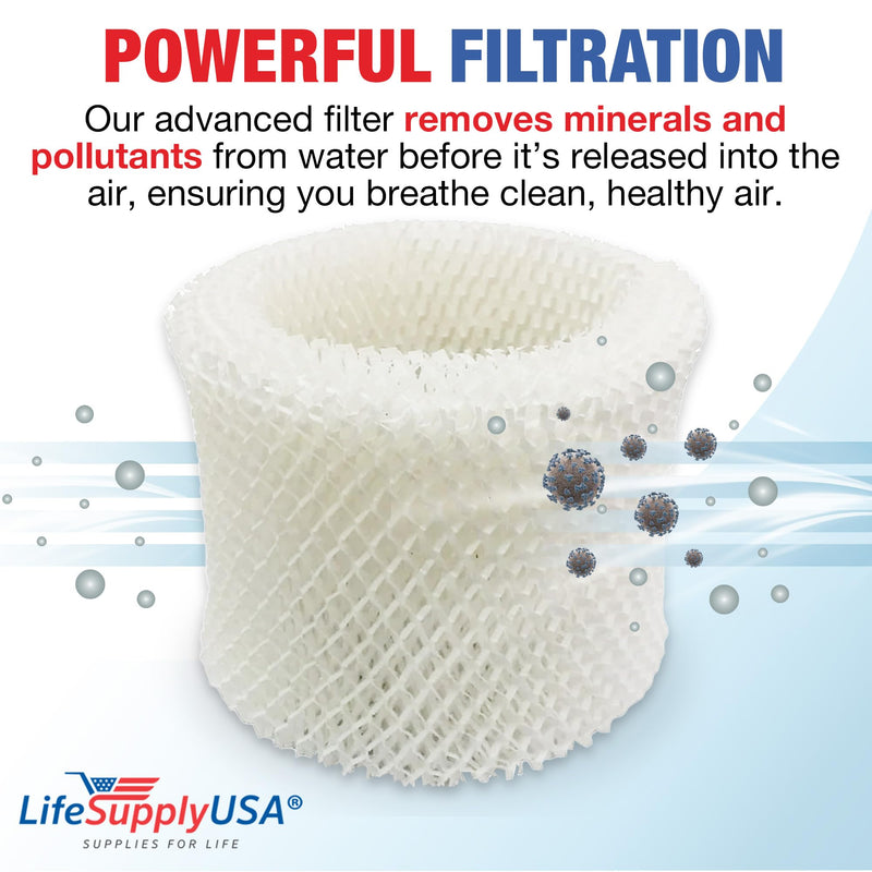 LifeSupplyUSA Humidifier Filter Replacement Wick Filter C Compatible with Honeywell Duracraft HC-888 Series HCM-890 HCM-890C HCM-890B (5-Pack)
