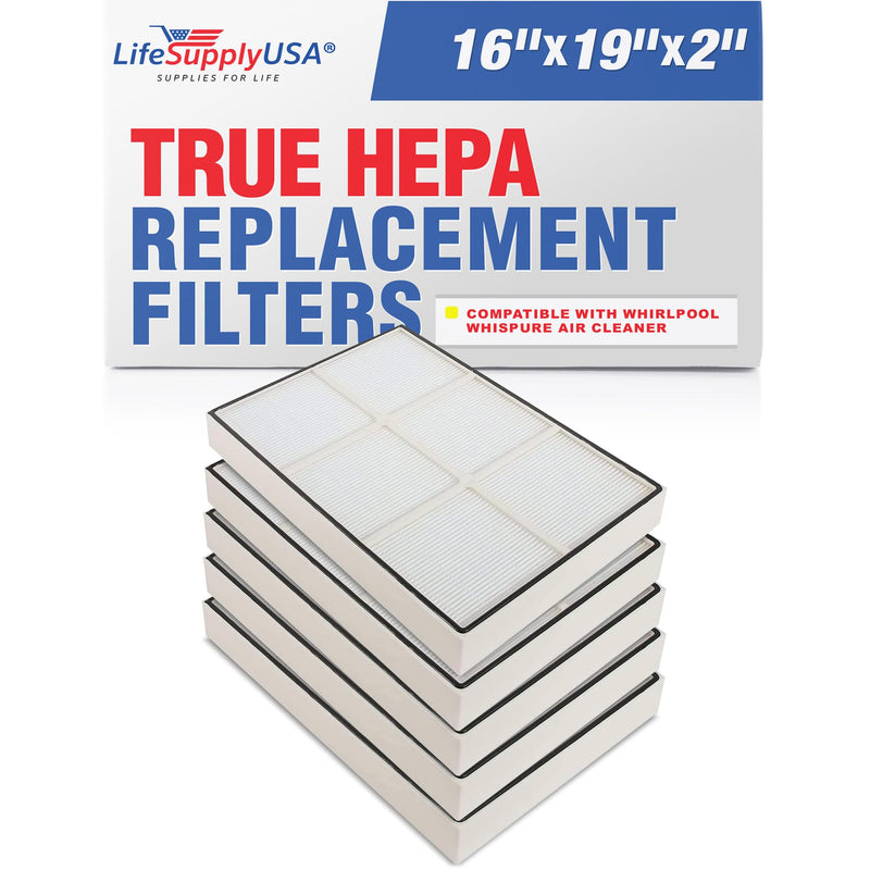 LifeSupplyUSA True HEPA Filter Replacement Compatible with Sears Kenmore 83375, 83376, 83200, 83202 Air Purifier (5-Pack)