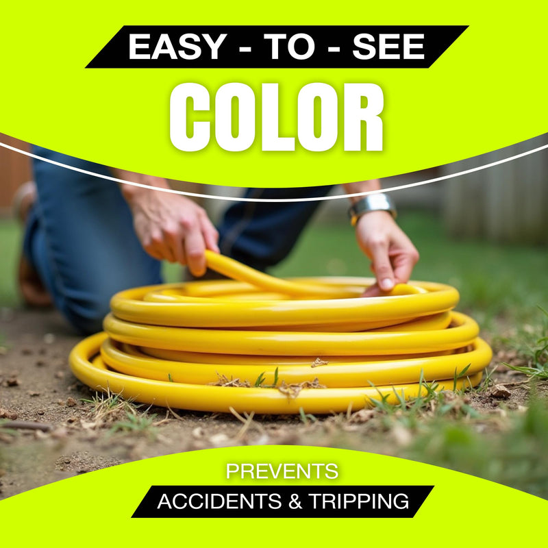 6ft Outdoor/Indoor Extension Cord 16/3 Gauge Heavy Duty 3 Prong SJTW, Waterproof, Flexible Cold-Resistant Long Power Cord,125 Amp 1625W, Yellow by LifeSupplyUSA
