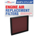 LifeSupplyUSA Replacement Engine Air Filter Compatible With 2007-2017 Ford F150, F250, F350, F450, F550, F650 Expedition/Raptor/Super Duty/Platinum, Lincoln Truck & SUV (V6/V8/V10) 33-2385