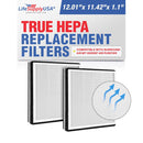 LifeSupplyUSA 3-in-1 True HEPA Air Cleaner Replacement Filter + Activated Carbon Filter + Pre Filter Compatible with Surround Air MT-8400SF Air Purifiers (2-Pack)
