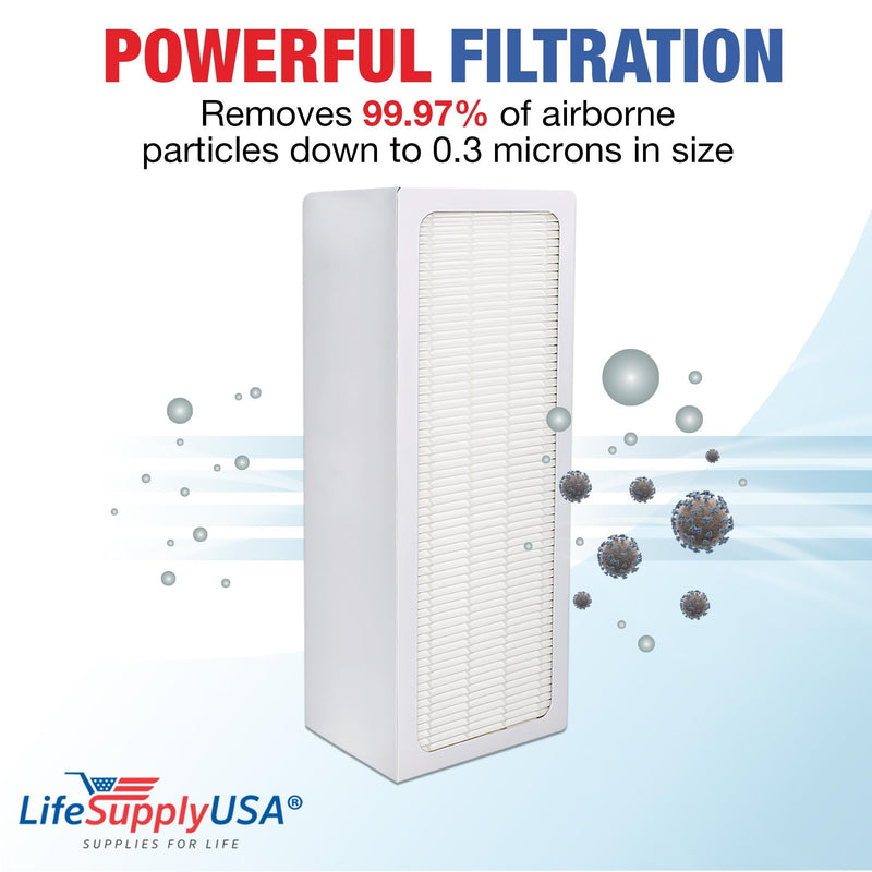 LifeSupplyUSA Air Cleaner Filter Replacement Compatible with A1401B Bionaire LE1660 and LC1460 Air Cleaners
