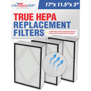 LifeSupplyUSA True HEPA Filter Replacement Compatible with Hamilton Beach 04162, 04163, and 04156 TrueAir High-Efficiency Air Purifier (3-Pack)