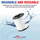 LifeSupplyUSA Wet/Dry Vacuum Filter Replacement Compatible with Shop Vac 5 Gallon or Larger Craftsman 17816, 9-17816
