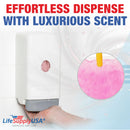 LifeSupplyUSA Case of 1 Pink Pearlized Liquid Lotion Hand Wash Soap 800ml Dispenser - Refill Pouch Bags