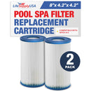 LifeSupplyUSA Pool Filter Cartridge Replacement for Type A/C 59900E for Above Ground Pools Spa Filter (2-Pack)