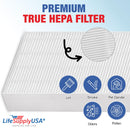 LifeSupplyUSA True HEPA Filter Replacement Compatible with AeraMax 90, 100, DX5 Air Purifier