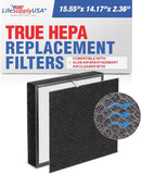 LifeSupplyUSA True HEPA Filter Replacement Compatible with Alen Air BreatheSmart BF35 Air Purifier