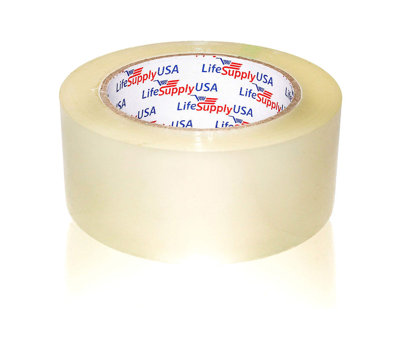 LifeSupplyUSA 36 Rolls Heavy Duty Packing Tape 2" x 110 Yards 2.0 mil - Transparent - Bubble Free, Adhesive, for Shipping/Moving/Storage/Box Carton Packaging Seal