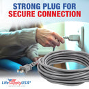 LifeSupplyUSA Heavy Duty 35ft Vacuum Power Cord 18/3 Compatible with all Upright Vacuum Cleaners including Aerus Electrolux, Bissell, Dirt Devil, Dyson, Eureka, Fuller, Oreck, Sanitaire, TriStar and more (Gray)