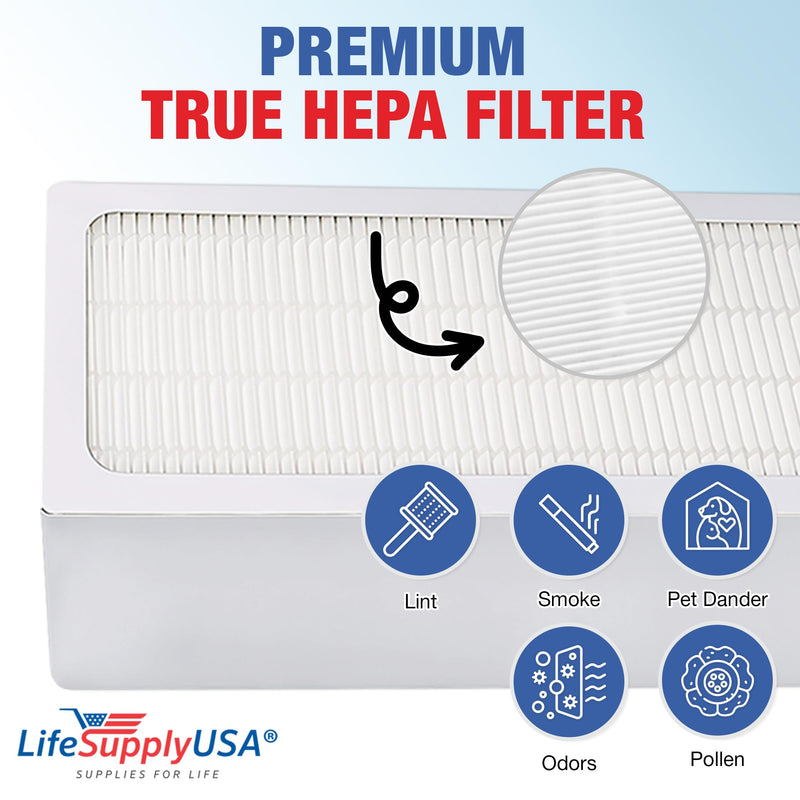 LifeSupplyUSA Air Cleaner Filter Replacement Compatible with A1401B Bionaire LE1660 and LC1460 Air Cleaners