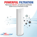 LifeSupplyUSA True HEPA Filter Replacement Compatible with Envion Therapure TPP220M, TPP220H Tower, Part TPP220F Air Purifier (5-Pack)