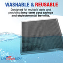 LifeSupplyUSA 18x18x1 Electrostatic Air Filter, MERV 8, Washable, Reusable Furnace AC/HVAC Filter, Energy Saving, Easy to Clean, Long-Lasting - 1-Pack,18" x 18" x 1"