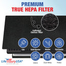 LifeSupplyUSA 3-in-1 True HEPA Air Cleaner Replacement Filter + Pre-Filter + Carbon Filter Compatible with Renpho RP-AP001, RP-AP001S, RP-AP002 Air Purifiers