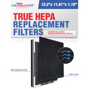 LifeSupplyUSA 3-in-1 True HEPA Air Cleaner Replacement Filter + Pre-Filter + Carbon Filter Compatible with Oregon Scientific CF8410 Air Purifiers