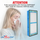 LifeSupplyUSA True HEPA Filter Replacement Compatible with Holmes HAPF30AT Aer1 Total HAP242-NUC Air Purifier