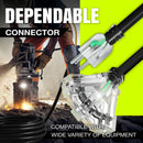 25ft Outdoor/Indoor Extension Cord 3-Outlet 12/3 Gauge Extra Heavy Duty 3 Prong SJTW, Waterproof, Flexible Cold-Resistant Long Power Cord,125 Amp 1875W, Black by LifeSupplyUSA