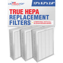 LifeSupplyUSA True HEPA Filter Replacement Compatible with Blueair All 500/600 Series Purifiers 501, 503, 505, 510, 550E, 555EB, 601, 603, 605, 650E Air Purifier (3-Pack)