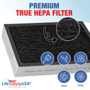 LifeSupplyUSA True HEPA SmokeStop Filter Replacement Compatible with Blueair All 500/600 Series Purifiers 501, 503, 505, 510, 550E, 555EB, 601, 603, 605, 650E Air Purifier (3-Pack)