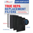 LifeSupplyUSA 3-in-1 True HEPA Air Cleaner Replacement Filter + Pre-Filter + Carbon Filter Compatible with Renpho RP-AP001, RP-AP001S, RP-AP002 Air Purifiers