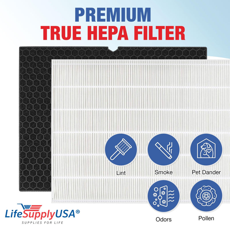 LifeSupplyUSA True HEPA Filter Replacement Compatible With Winix 5500-2 Air Purifier (2-Pack)