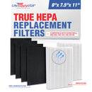 HRF-R/HRF-A Filter Replacement Set Compatible with Honeywell HPA200, HPA201, HA202, HPA204, HPA250 -True HEPA R + Carbon Pre-Filter A by LifeSupplyUSA
