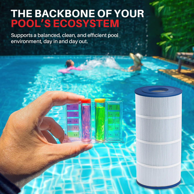 LifeSupplyUSA Pool Filter Cartridge for Hayward Star Clear Plus, Unicel C-8412, Porpoise PP-B2, Clearwater II ProClean 125 - Spa Filter fits C1200 / CX1200RE, Filbur FC-1293 and More (2-Pack)