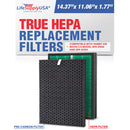LifeSupplyUSA Complete Replacement Filter Set (1 True HEPA Air Cleaner Filter + 1 Carbon Filter) Compatible with RabbitAir BioGS 2.0 Ultra Quiet SPA-550A and SPA-625A Air Purifiers