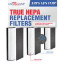 LifeSupplyUSA Complete Replacement Filter Set (1 True HEPA Air Cleaner Replacement Filter + 1 Carbon Filter) Compatible with PureZone PEAIRTWR Elite Tower Air Purifiers (3-Pack)