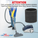LifeSupplyUSA Foam Sleeve Wet/Dry Vacuum Filter Replacement Compatible with ShopVac 90585 9058500 9058562 Type R and Most VacMaster Genie Shop Vacuum Cleaners