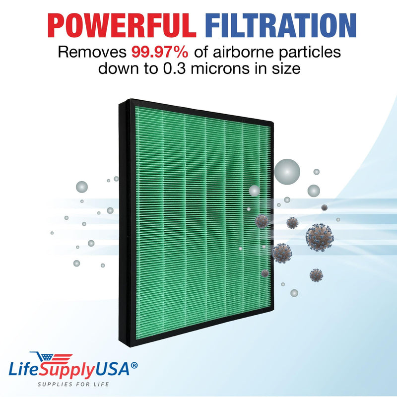 Complete 2-Pack Replacement Filter Set True HEPA and Carbon Pre-Filter Compatible With Coway Airmega 250S Air Purifier, Coway Airmega 250 Air Purifier by LifeSupplyUSA