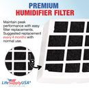 LifeSupplyUSA Humidifier Filter Replacement Air Cleaning Cartridge Compatible with Protec DynaFilter K14-3W CVS 4100 Vicks V400 Kaz Health Cool Mist Humidifiers (3-Pack)