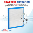 LifeSupplyUSA True HEPA Filter Replacement Compatible with HoMedics AP-20 AF-20 AF-20FL AP-25 AF-25 AF-25FL Air Purifier