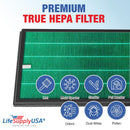 LifeSupplyUSA True HEPA Filter Replacement Compatible with Rabbit Air BioGS 2.0 SPA-550A and SPA-625A Air Purifier