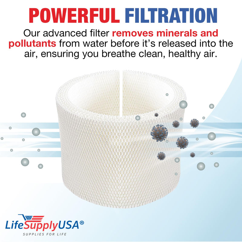 LifeSupplyUSA Humidifier Filter Replacement Compatible with MAF1 Emerson MA-0950, Essick Air MAF-1, Kenmore 14906, Moistair MA1200 (3-Pack)