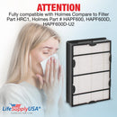 LifeSupplyUSA True HEPA Filter Replacement Compatible with Holmes Compare to Filter Part HRC1, Part
