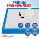 LifeSupplyUSA True HEPA Filter Replacement Compatible with HoMedics AP-10 AF-10FL AF-10 AP-15 AF-15 Air Purifier