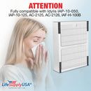 LifeSupplyUSA HEPA Filter Replacement Compatible with Idylis IAP-10-050, IAP-10-125, AC-2125, AC-2126 Air Purifiers, IAF-H-100B (0412558) (2-Pack)