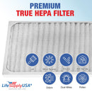 LifeSupplyUSA True HEPA Filter Replacement Compatible with Hunter 30920 30905 30050 30055 30065 37065 30075 30080 30177 Air Purifers Air Purifier